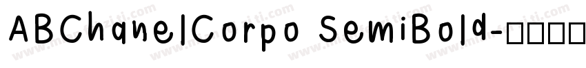 ABChanelCorpo SemiBold字体转换